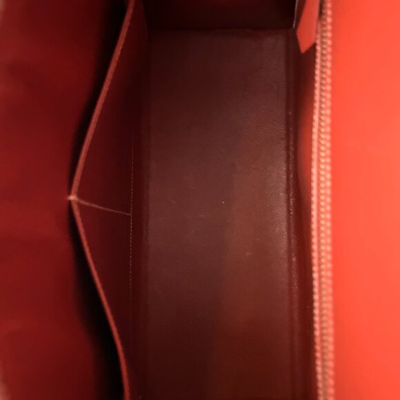 Hermes Sienne Red & Gold Hardware Box Leather Kelly 28 - Picture 6 of 8